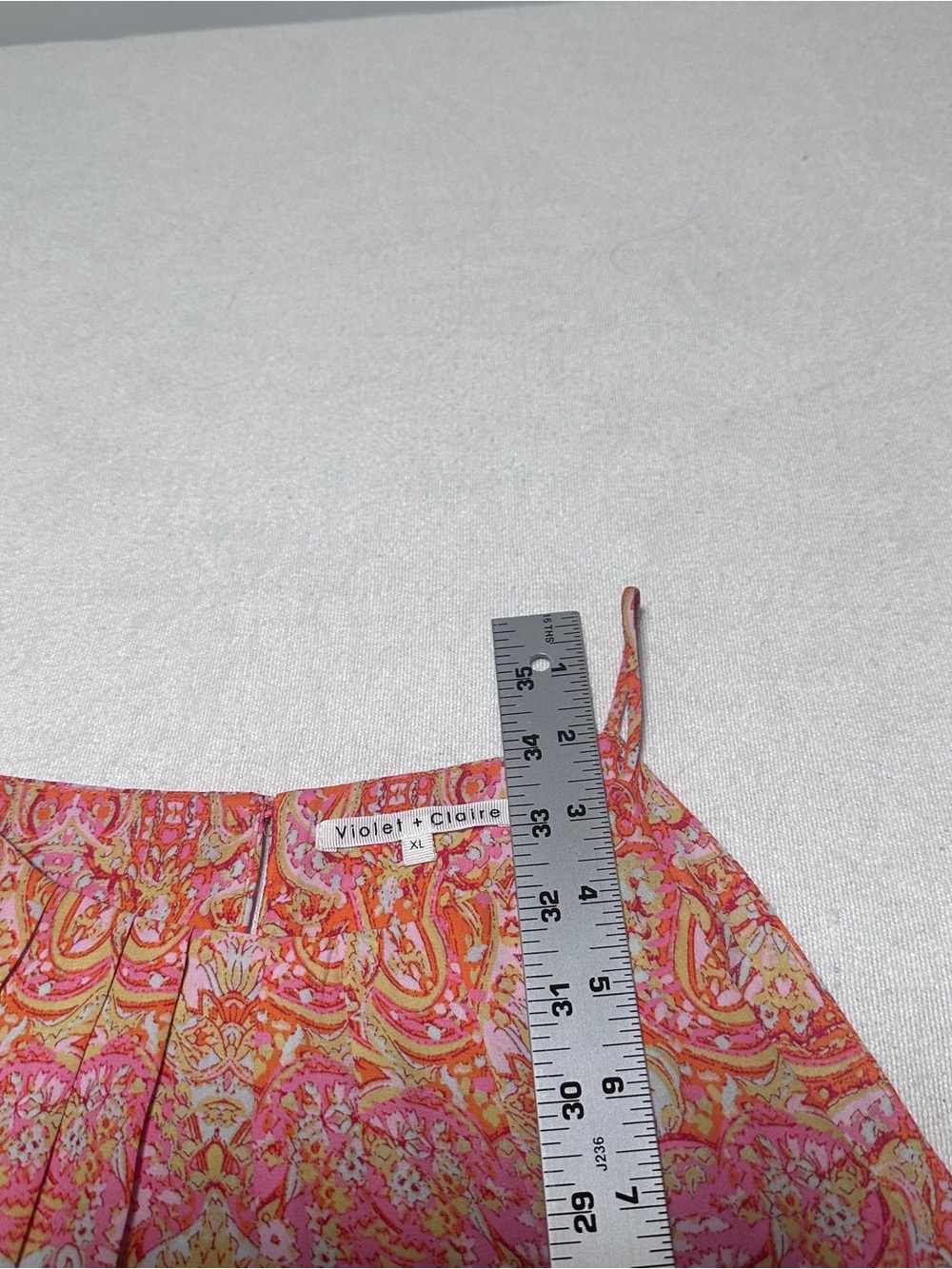 Violet & Claire Orange and Pink Paisley Halter Cami - Picture 5 of 11